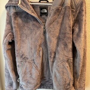 The North Face Plush Fleece Jacket in Taupe Gray